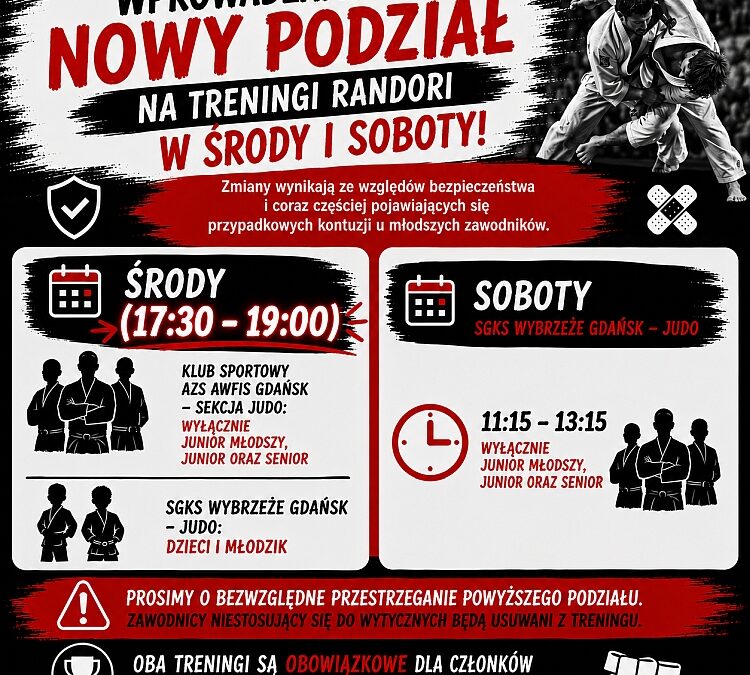 Międzyklubowe randori w środy i soboty